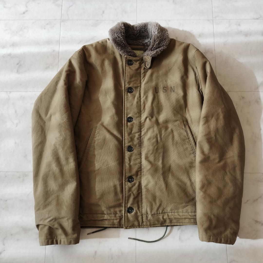 バズリクソンズ N-1 デッキジャケット XL カーキ 東洋エンタープライズ