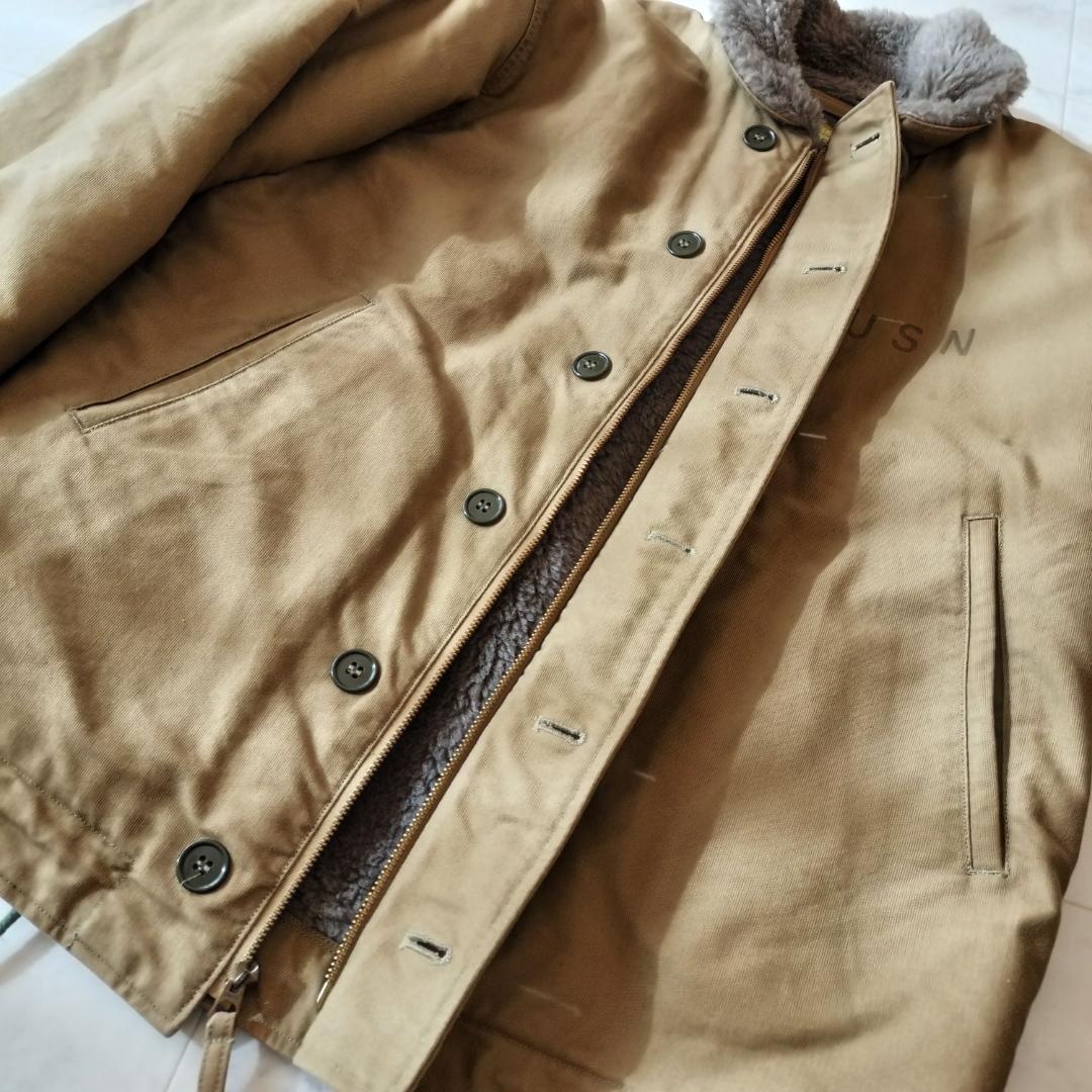 バズリクソンズ N-1 デッキジャケット XL カーキ 東洋エンタープライズ