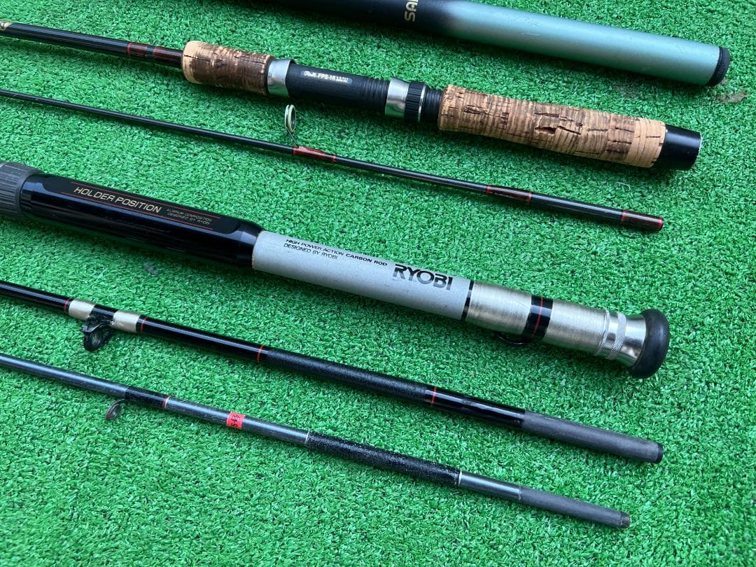 大*り様 磯竿・投げ竿 まとめ / がまかつ がま石 24号・HI-WAVE・サ