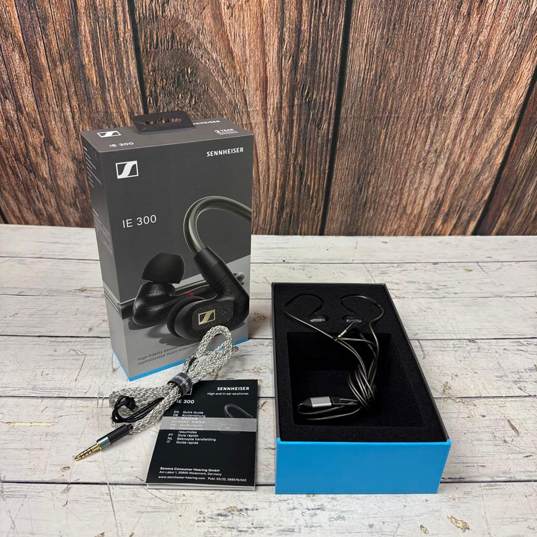 Sennheiser イヤホン 有線 IE 300 ブラック ケーブルセット