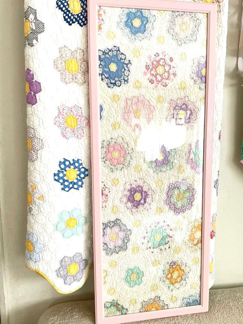 あみさま専用になります♡ アンティークキルト フレーム大きめ·͜· ♡