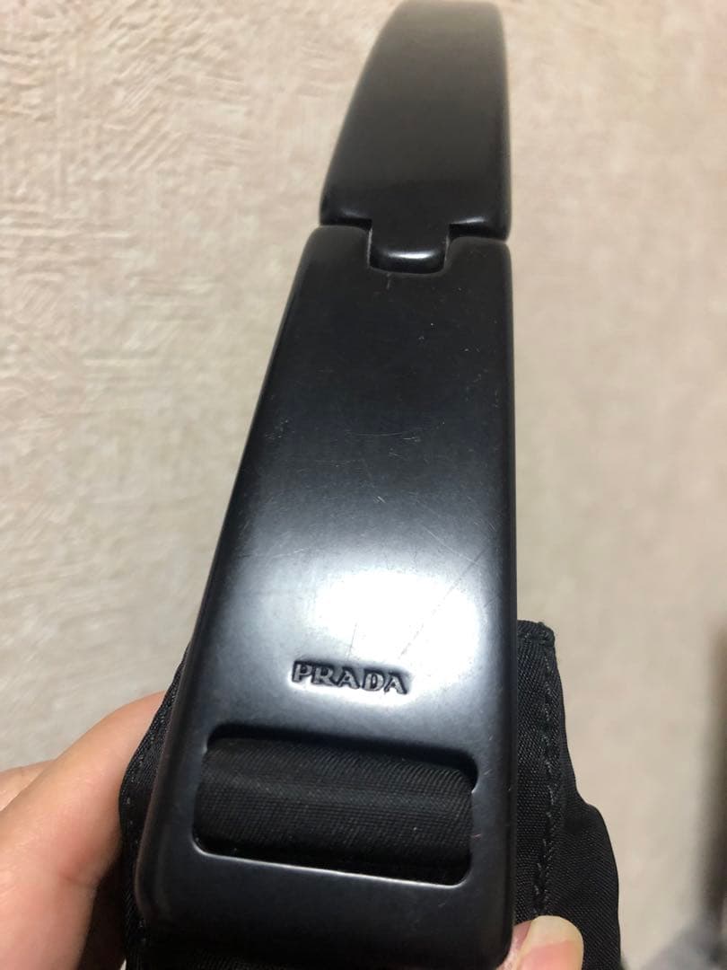 プラダ PRADA ナイロン ショルダー トートバッグ ブラック三角ロゴ