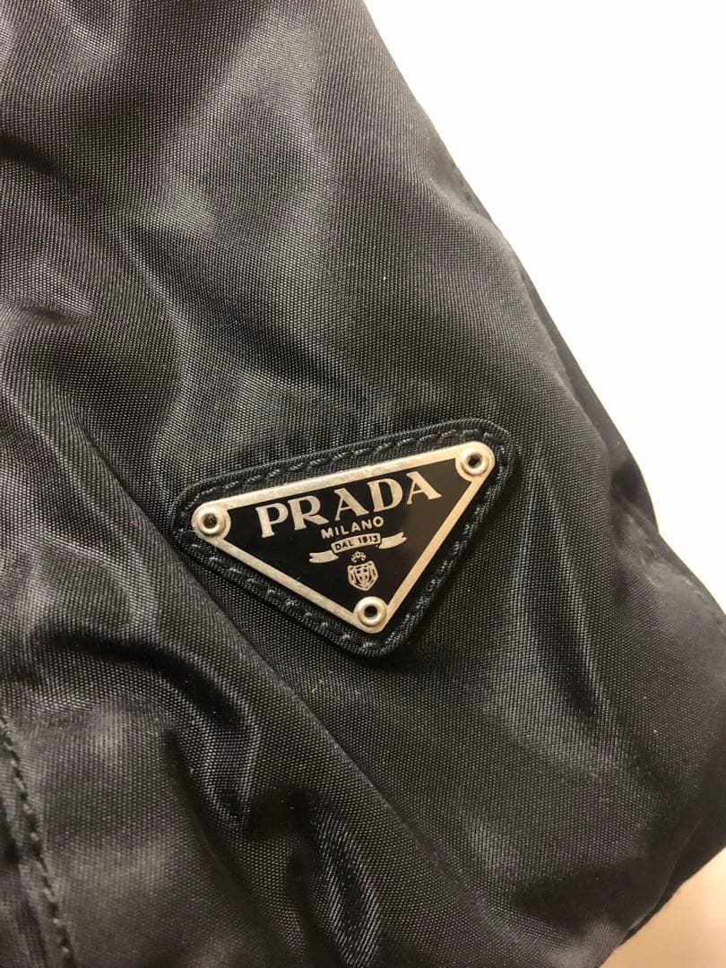 プラダ PRADA ナイロン ショルダー トートバッグ ブラック三角ロゴ