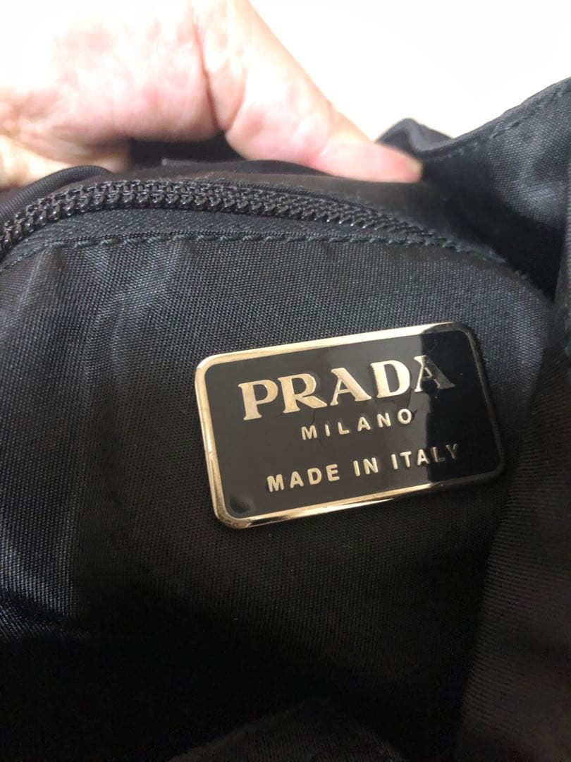 プラダ PRADA ナイロン ショルダー トートバッグ ブラック三角ロゴ