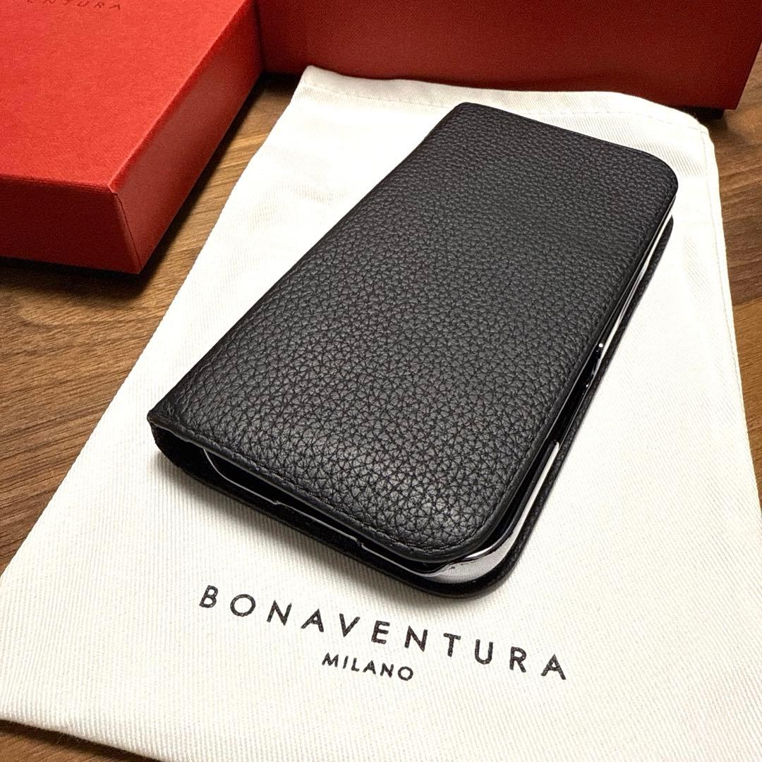 BONAVENTURA ブラックレザー iPhone16Proケース