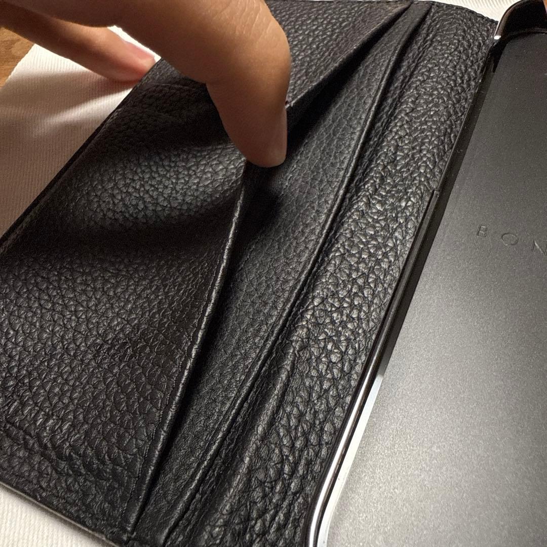 BONAVENTURA ブラックレザー iPhone16Proケース