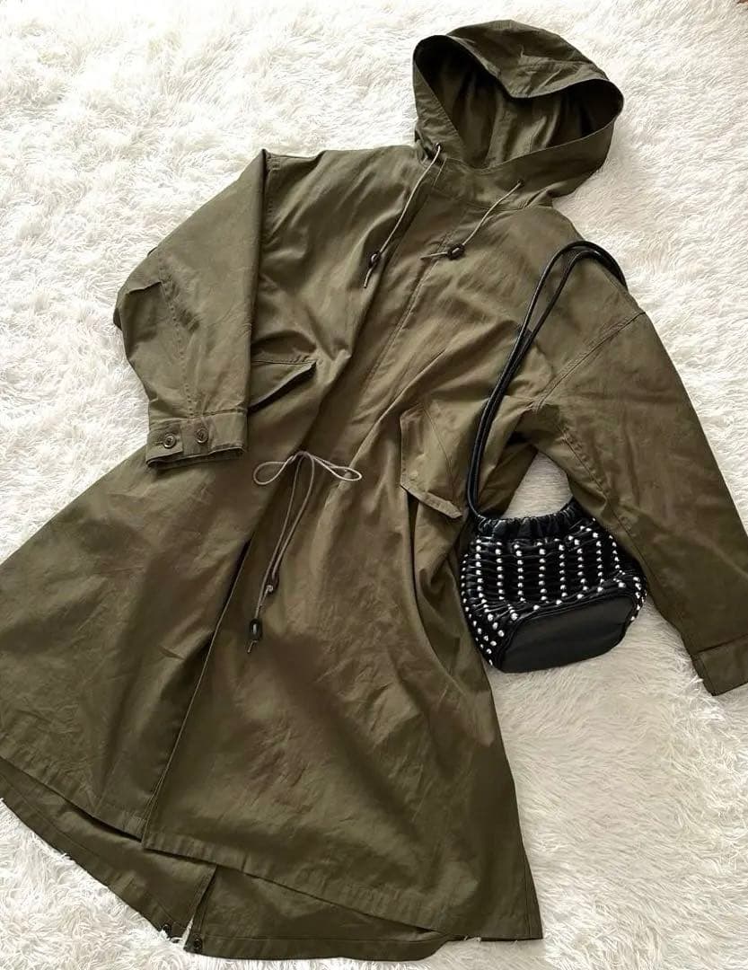 美品【Whim Gazette】ウィム ガゼット　モッズコート　ライナー付カーキ