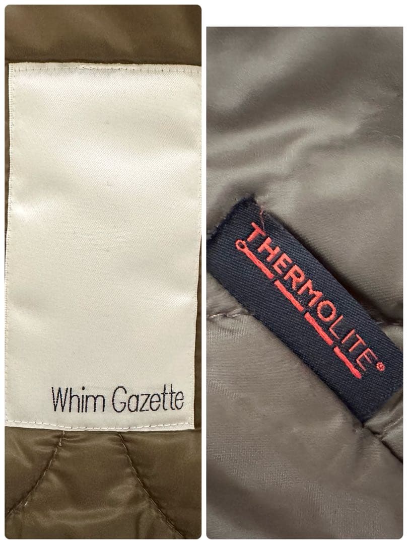 美品【Whim Gazette】ウィム ガゼット　モッズコート　ライナー付カーキ