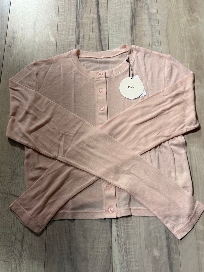 【最終価格】pois ポワ　sheer knit cardigan