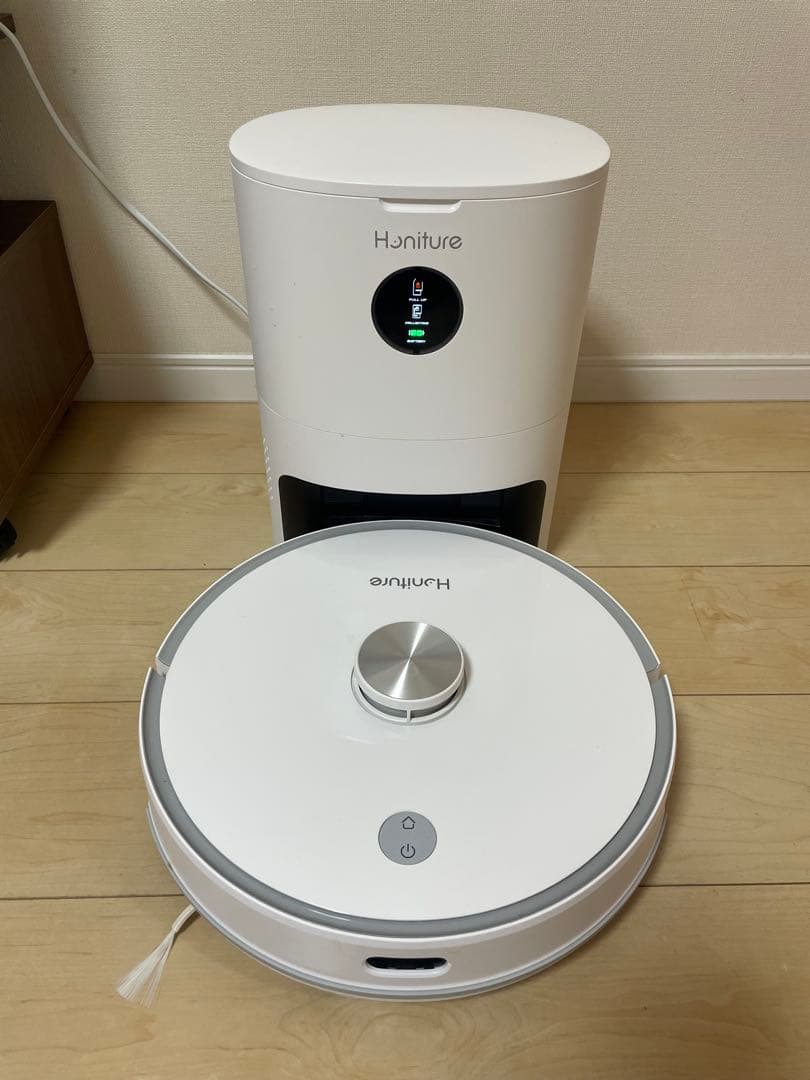 Honiture Q6 proロボット掃除機 水拭き可能 本体と充電ゴミ回収機器