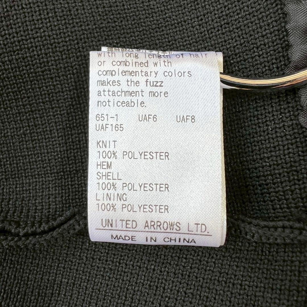 タグ付 UNITED ARROWS フェイクファーコンビベスト ブラック