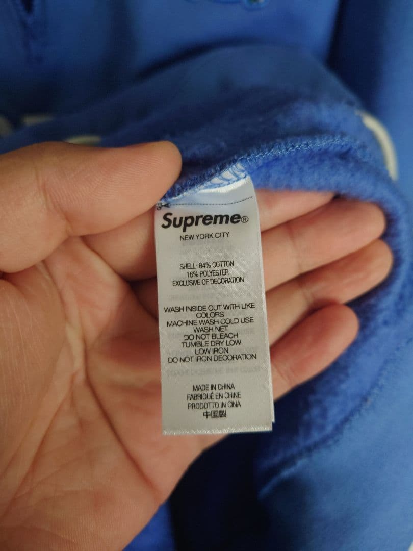 美品 Supreme Milano ハーフジップ プルオーバー ライトブルー