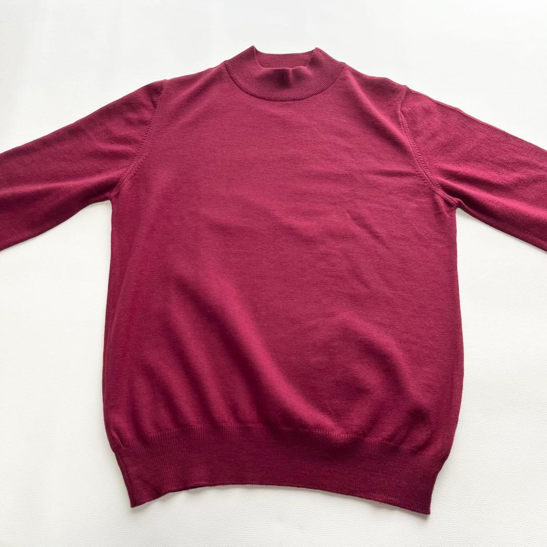 美品『Gran Sasso』モックネックニット／ウール／イタリア製／春秋冬／44