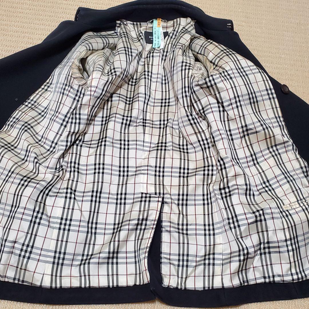 BURBERRY ブラックレーベル ネイビー ウール ダブルブレスト ホースロゴ