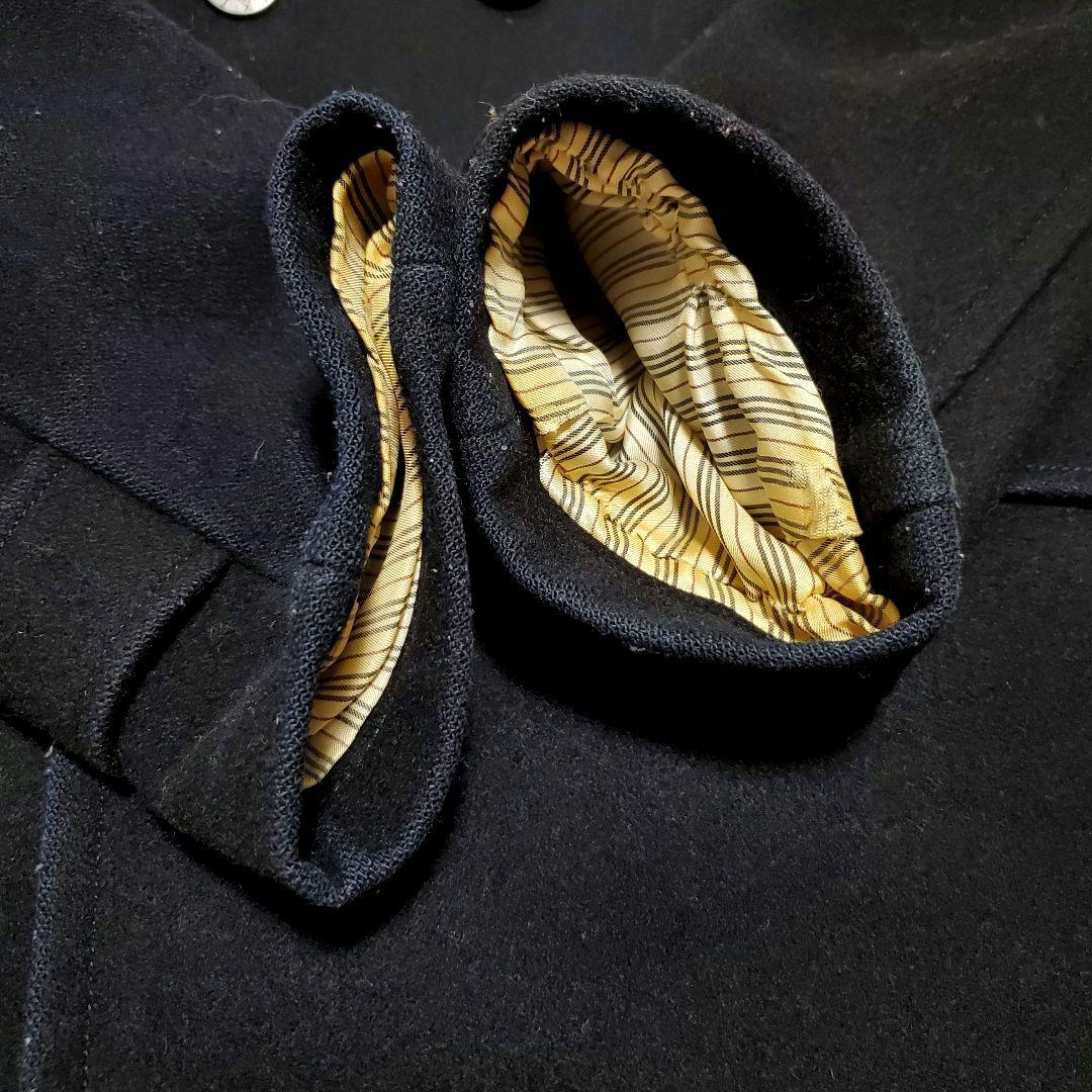 BURBERRY ブラックレーベル ネイビー ウール ダブルブレスト ホースロゴ