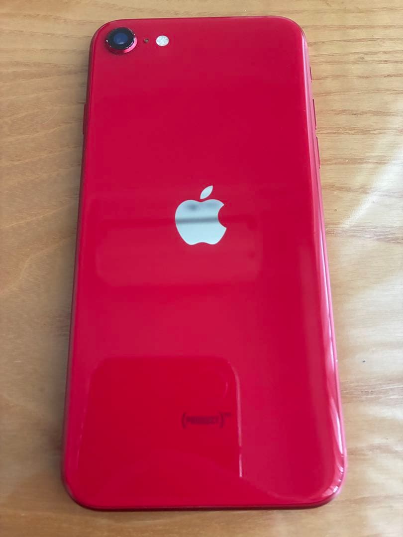 iPhoneSE第2世代　64GB レッド　新品イヤホン、電源アダプタ、箱付