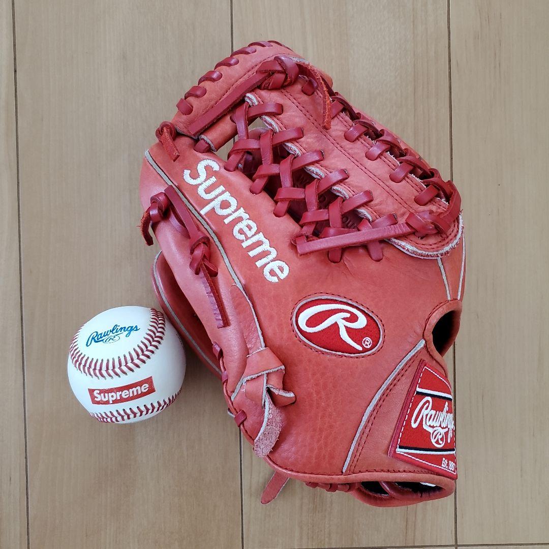 Rawlings × Supreme 野球 グローブ 左利き用 ボール