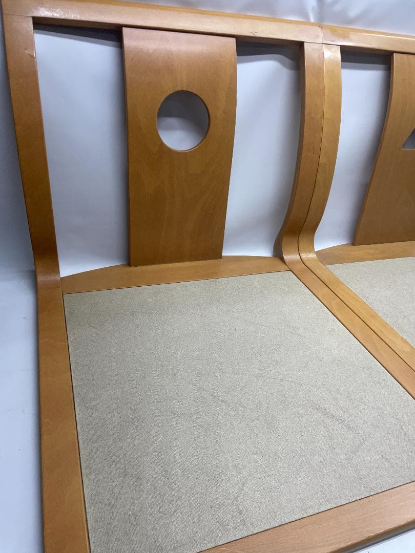 高級座椅子　日本家具　木製　和モダン座椅子 4脚セット 04c24