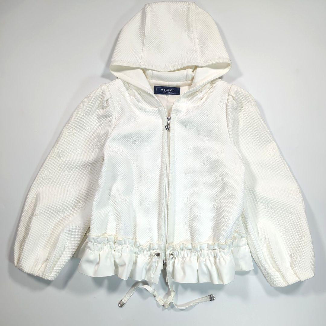 M'S GRACY エムズグレイシー エンボス フラワー　パーカー　ブルゾン