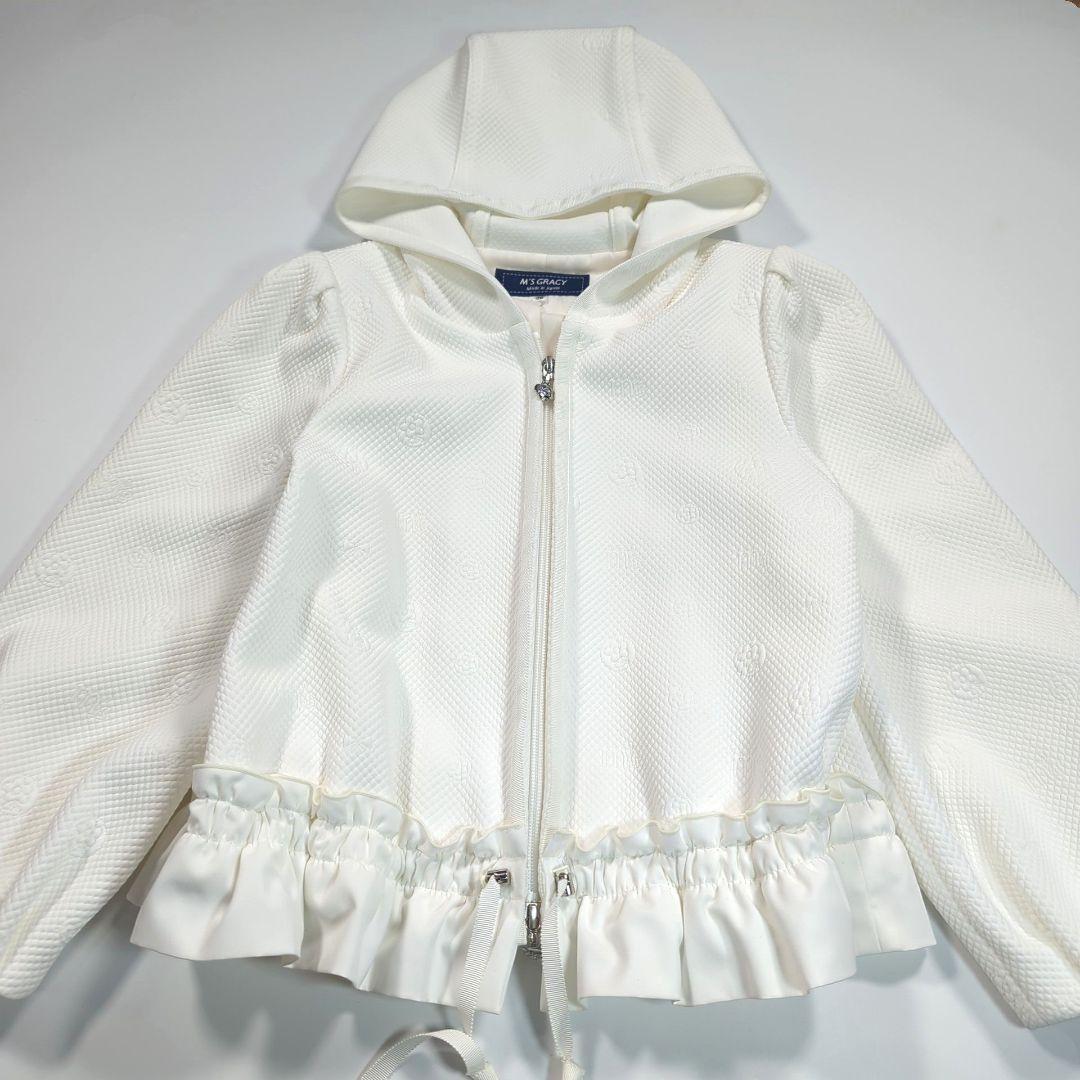 M'S GRACY エムズグレイシー エンボス フラワー　パーカー　ブルゾン