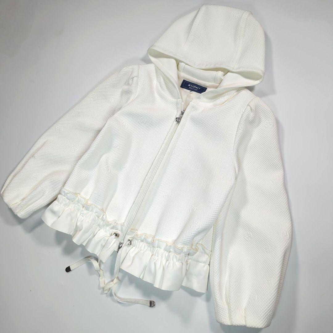 M'S GRACY エムズグレイシー エンボス フラワー　パーカー　ブルゾン