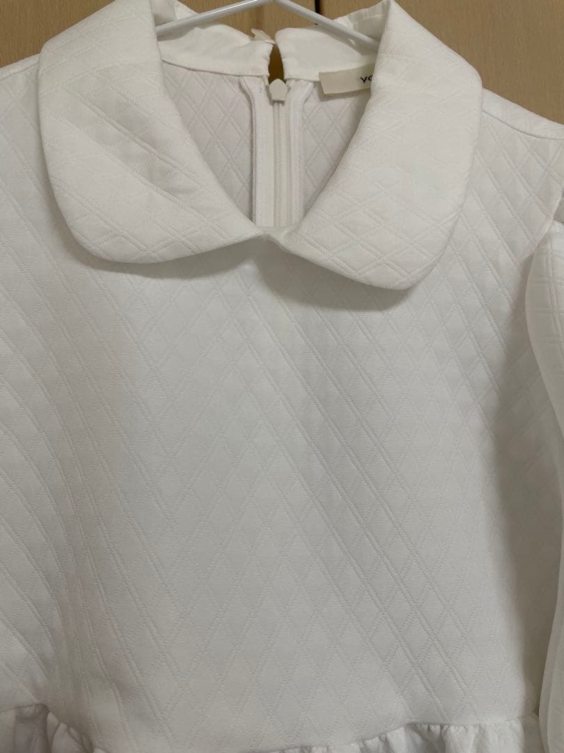 yori キルトライクボリュームブラウス　ホワイト