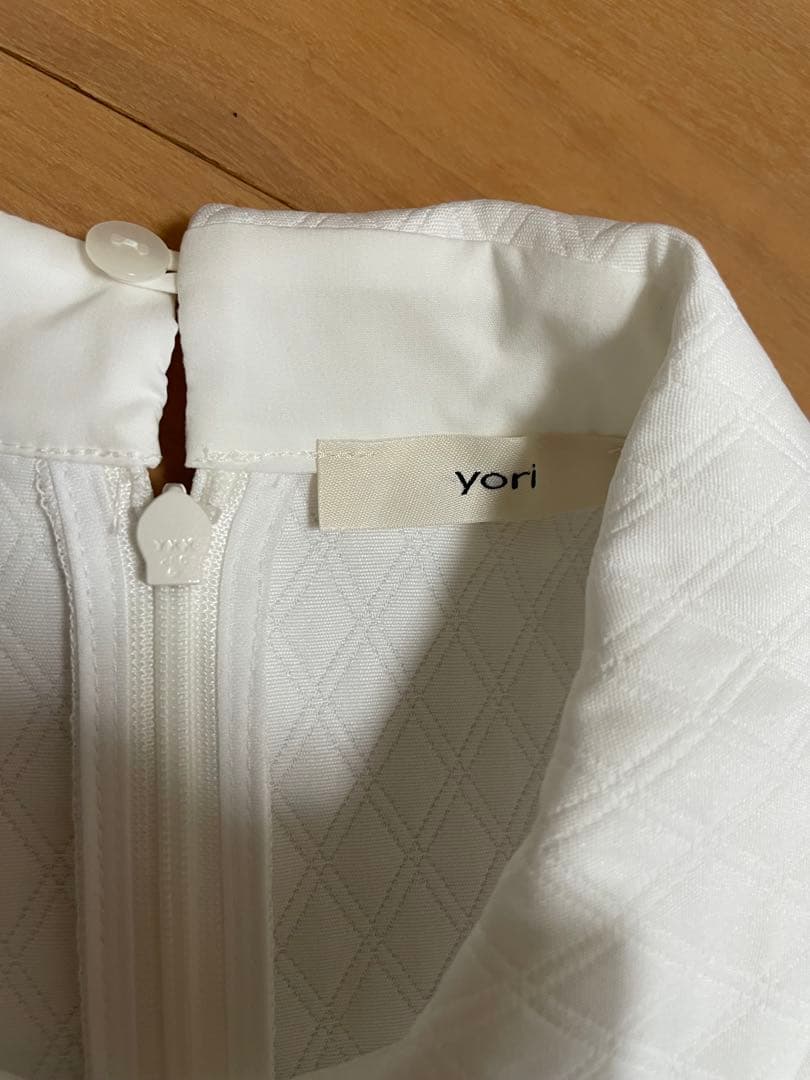 yori キルトライクボリュームブラウス　ホワイト