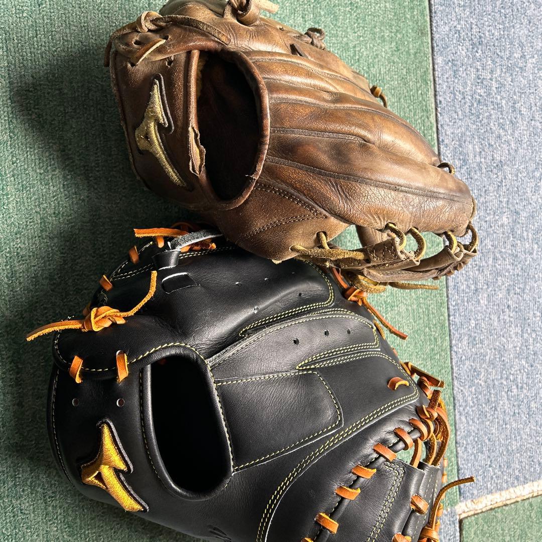 ミズノプロ軟式キャッチャーミット ミズノプロ硬式内野用グローブ