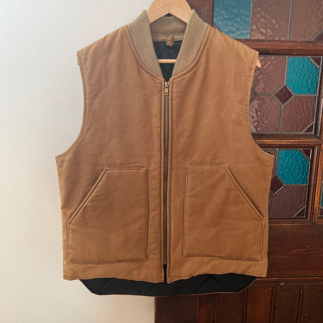 80s usa製 カーハート ダックベスト ブラウン