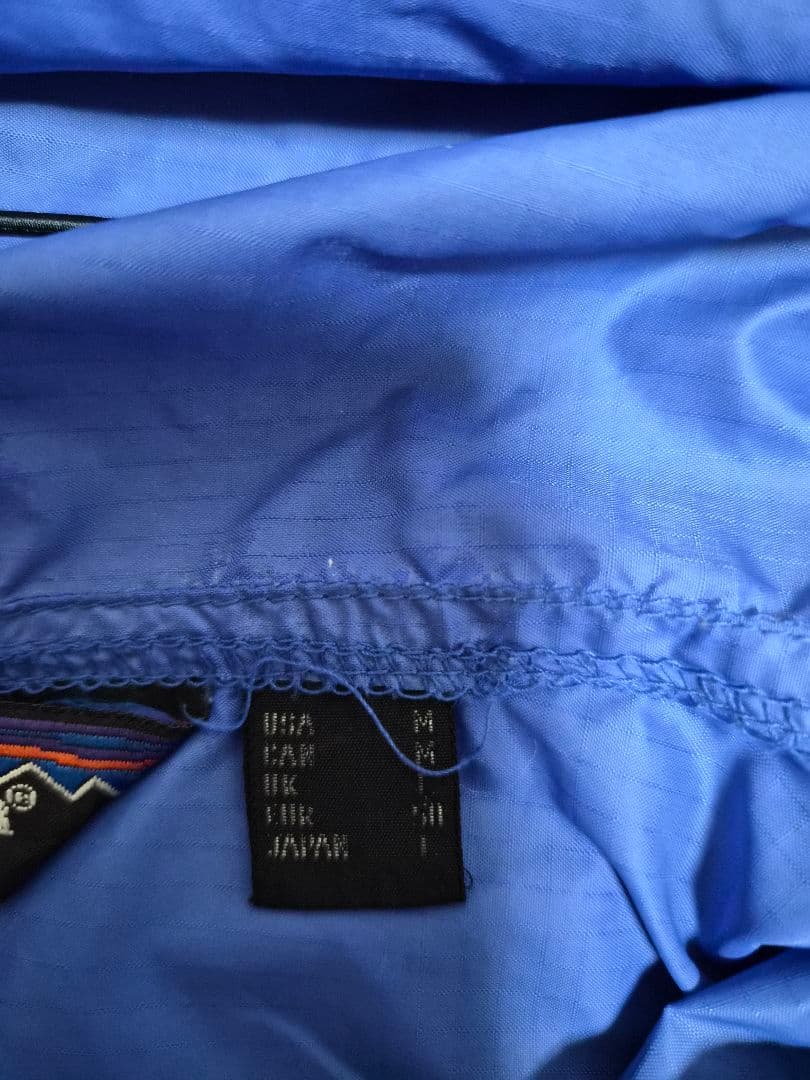 パタゴニア 三角タグ ナイロンアノラック M 80s ヴィンテージ 青ターコイズ