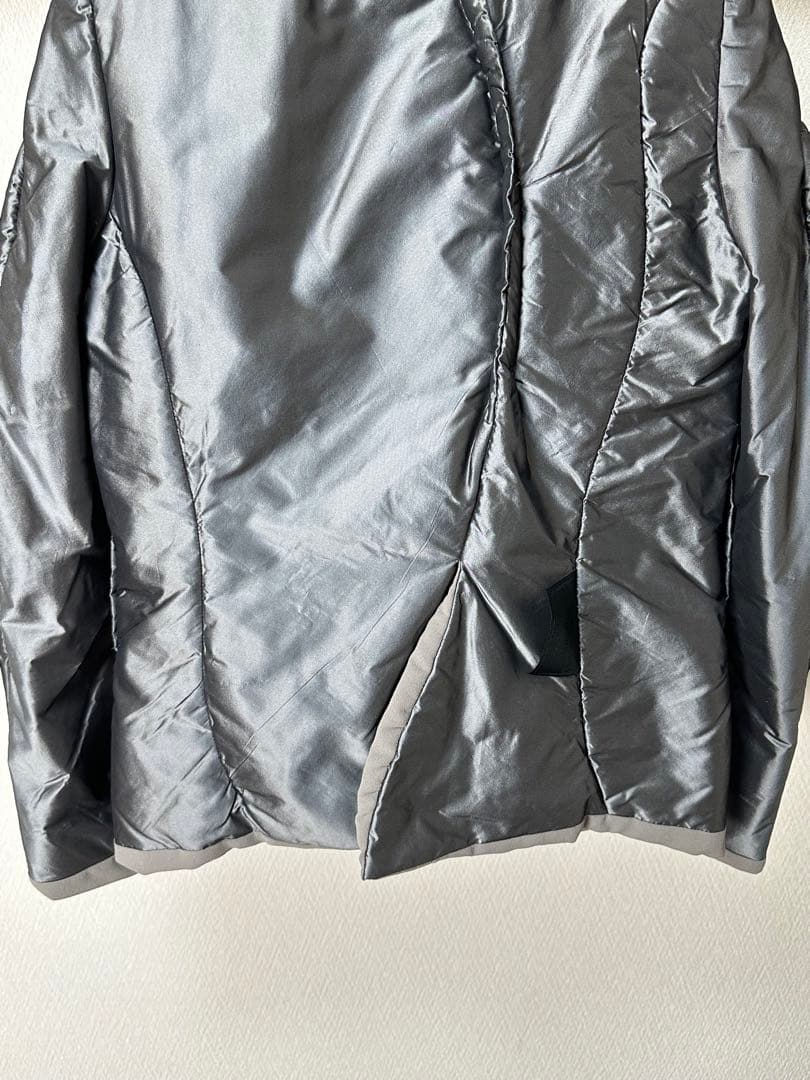 アンダーカバー シルク100% 中綿ダウンテーラードジャケット メタリックカラー