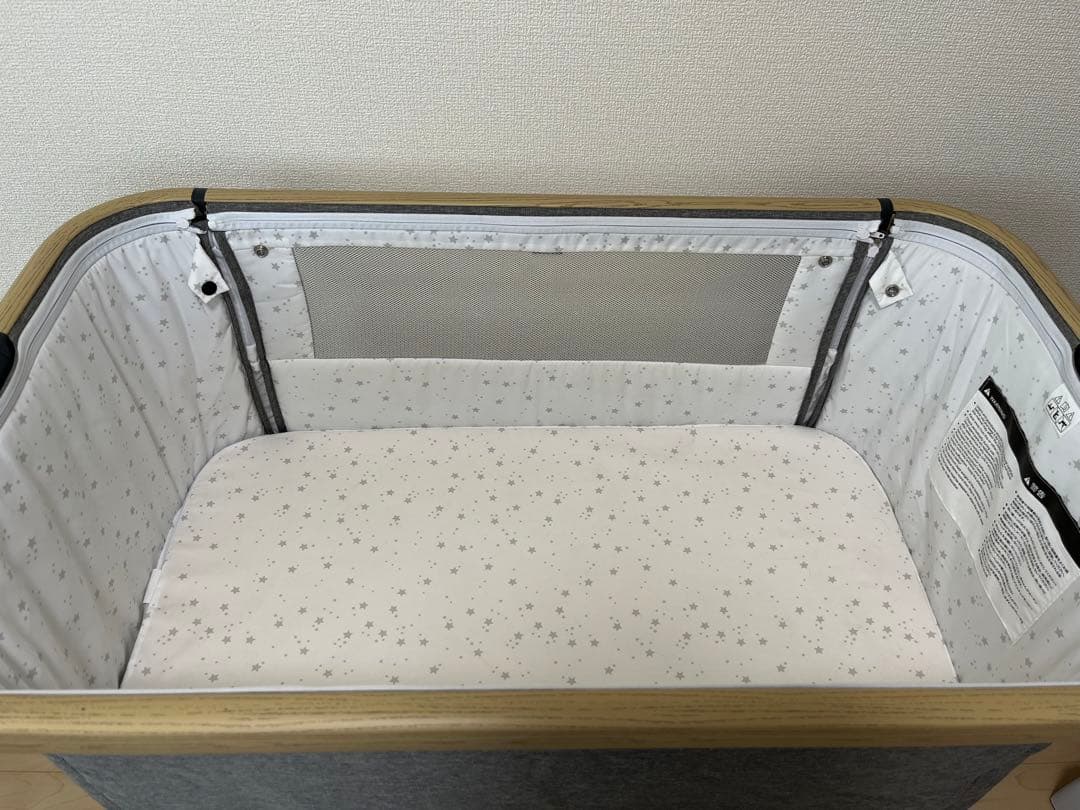 【美品】HZDMJ ベビーベッド　グレー