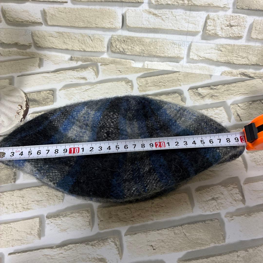 希少✨アルパカ　毛　ヴィヴィアンウエストウッド　ベレー帽　チェック　秋冬