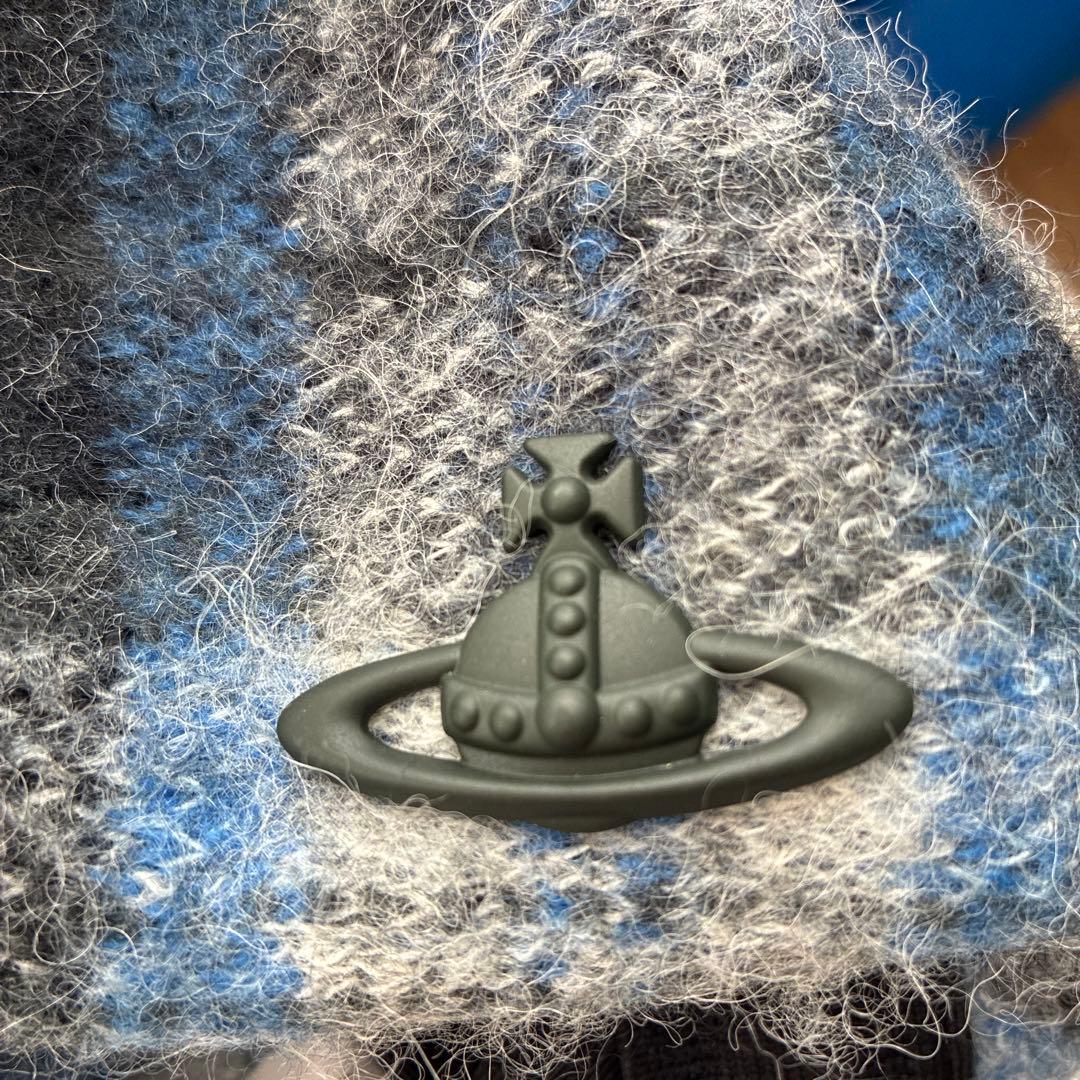 希少✨アルパカ　毛　ヴィヴィアンウエストウッド　ベレー帽　チェック　秋冬