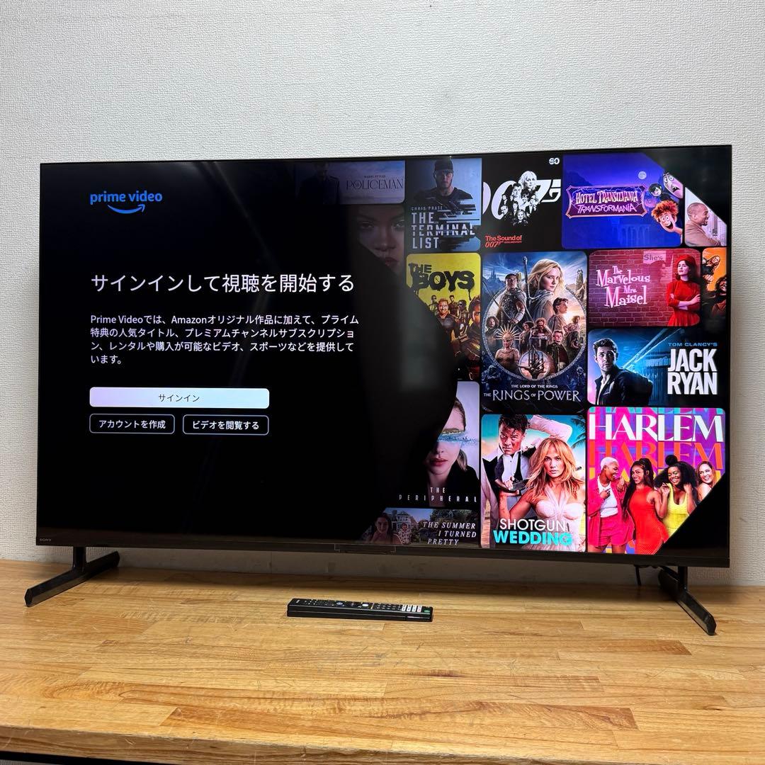 SONY 65V型 4K 液晶テレビ BRAVIA KJ-65X80K アプリ○