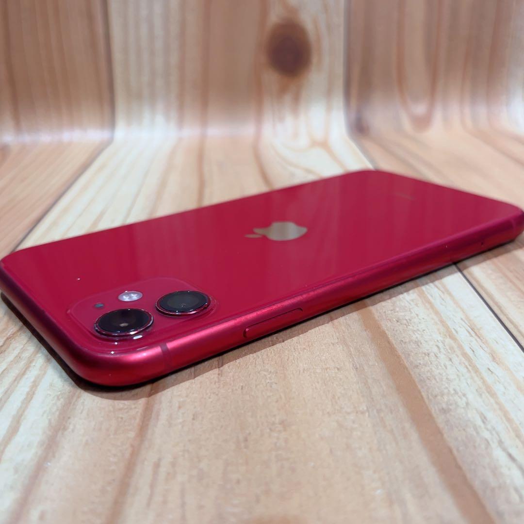 SIMフリー 本体 iPhone 11 64 GB レッド524 電池新品
