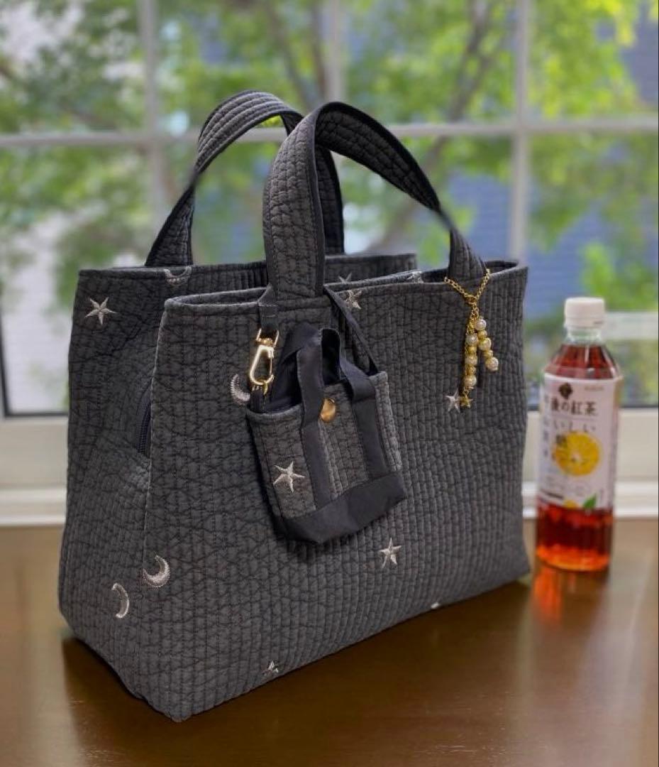 KORO　ダークグレー×ムーンスター　3ルームズバッグ　ヌビ バッグ