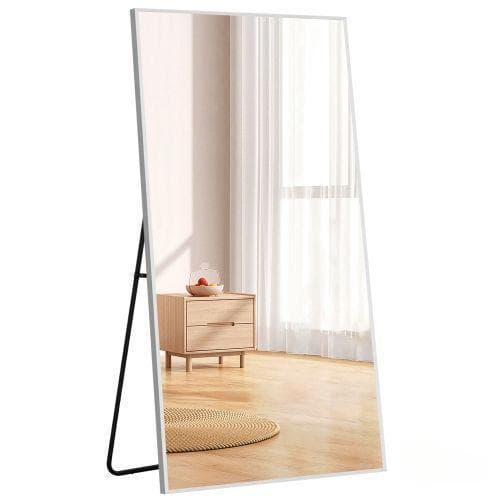 全身鏡 姿見鏡 スタンドミラー 立てかけ 飛散防止 150*80CM ホワイト