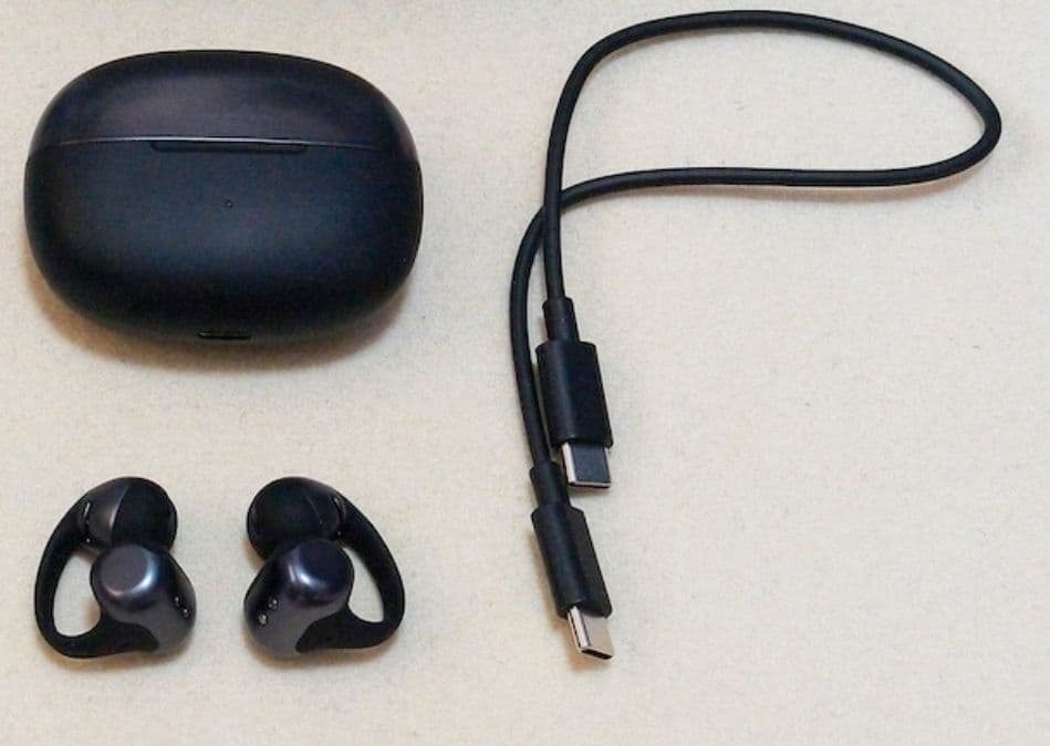 SHOKZ ワイヤレスイヤホン OPEN DOTS ONE ブラック