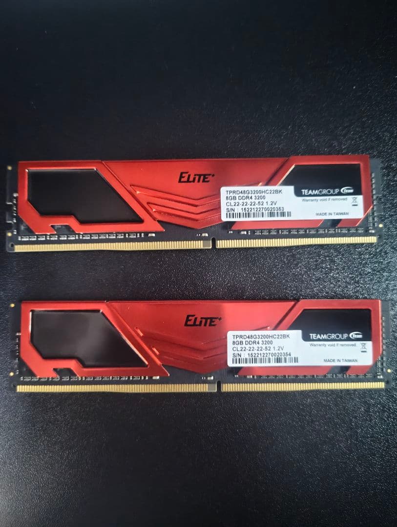 TEAMGROUP ELITE DDR4 メモリ3200MHz 8GB×2枚