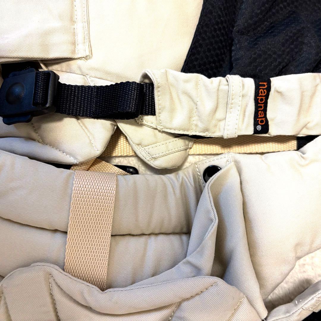未使用級　napnap ふたご抱っこひも　ナップナップ　ベージュ　保存袋　箱