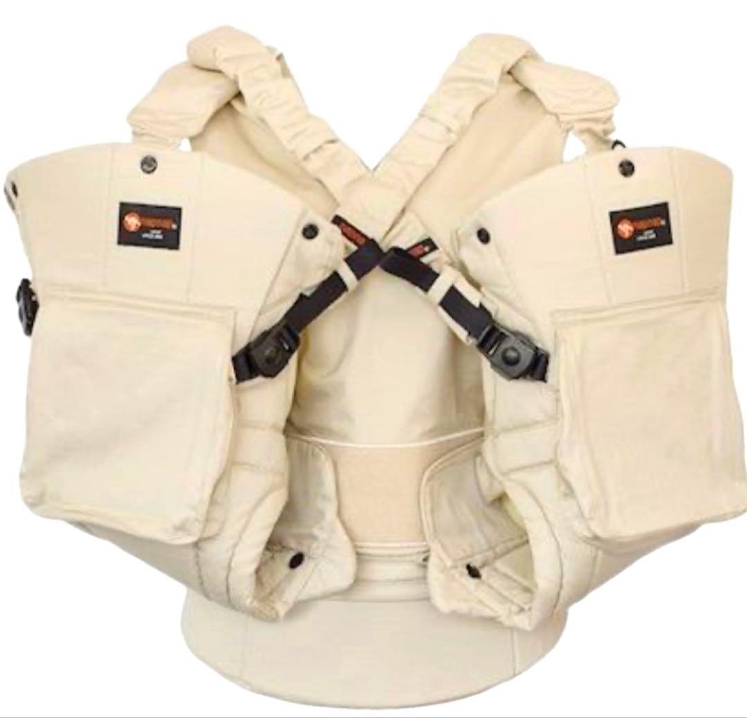 未使用級　napnap ふたご抱っこひも　ナップナップ　ベージュ　保存袋　箱