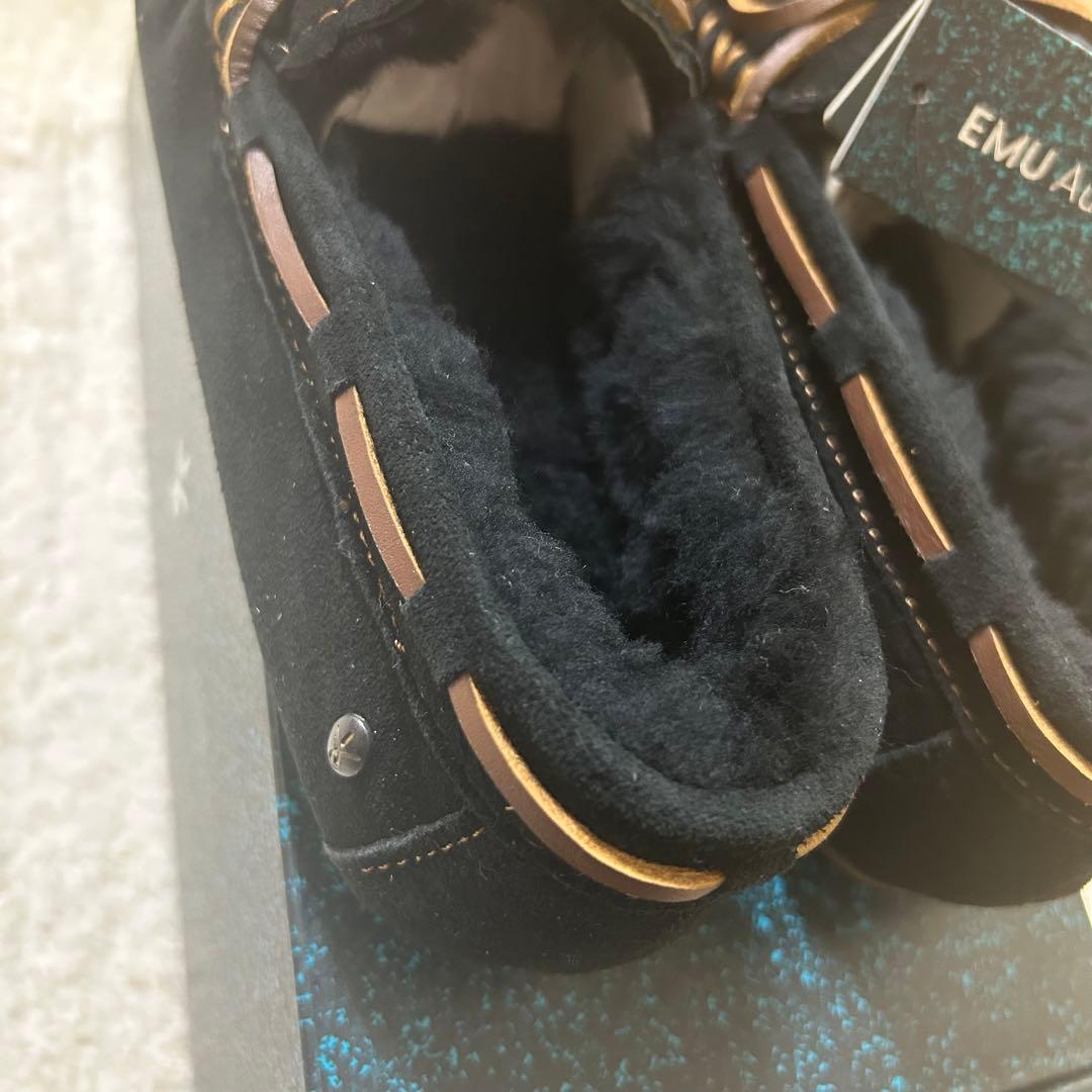 【新品】EMU Australia ブラックモカシン