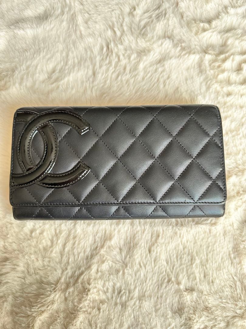 【正規品】CHANEL ブラック キルティング 長財布