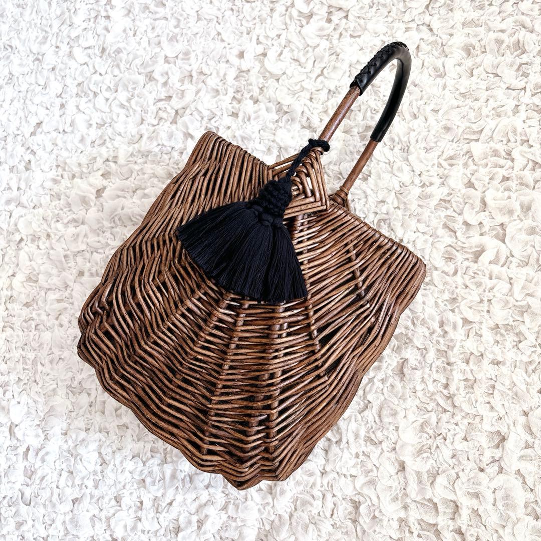 Pale Jute weekend basket Large カゴバッグ