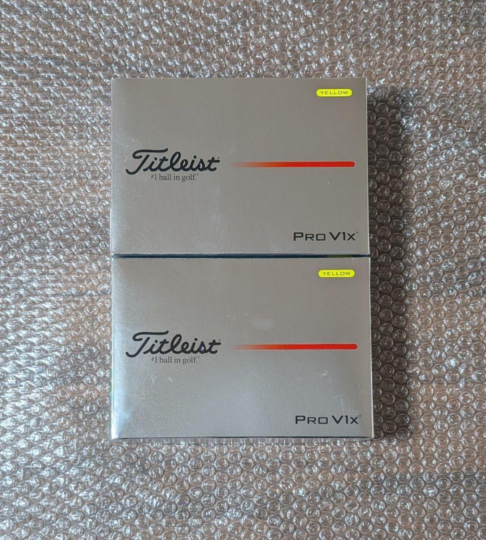 新品 タイトリスト PRO V1X イエロー 2025年モデル 2ダース
