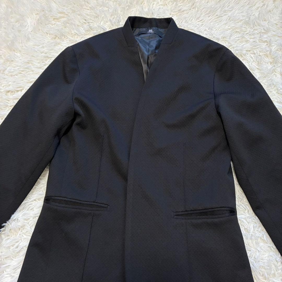 CAMBIO セットアップ ノーカラージャケット 織り柄 M（B322）