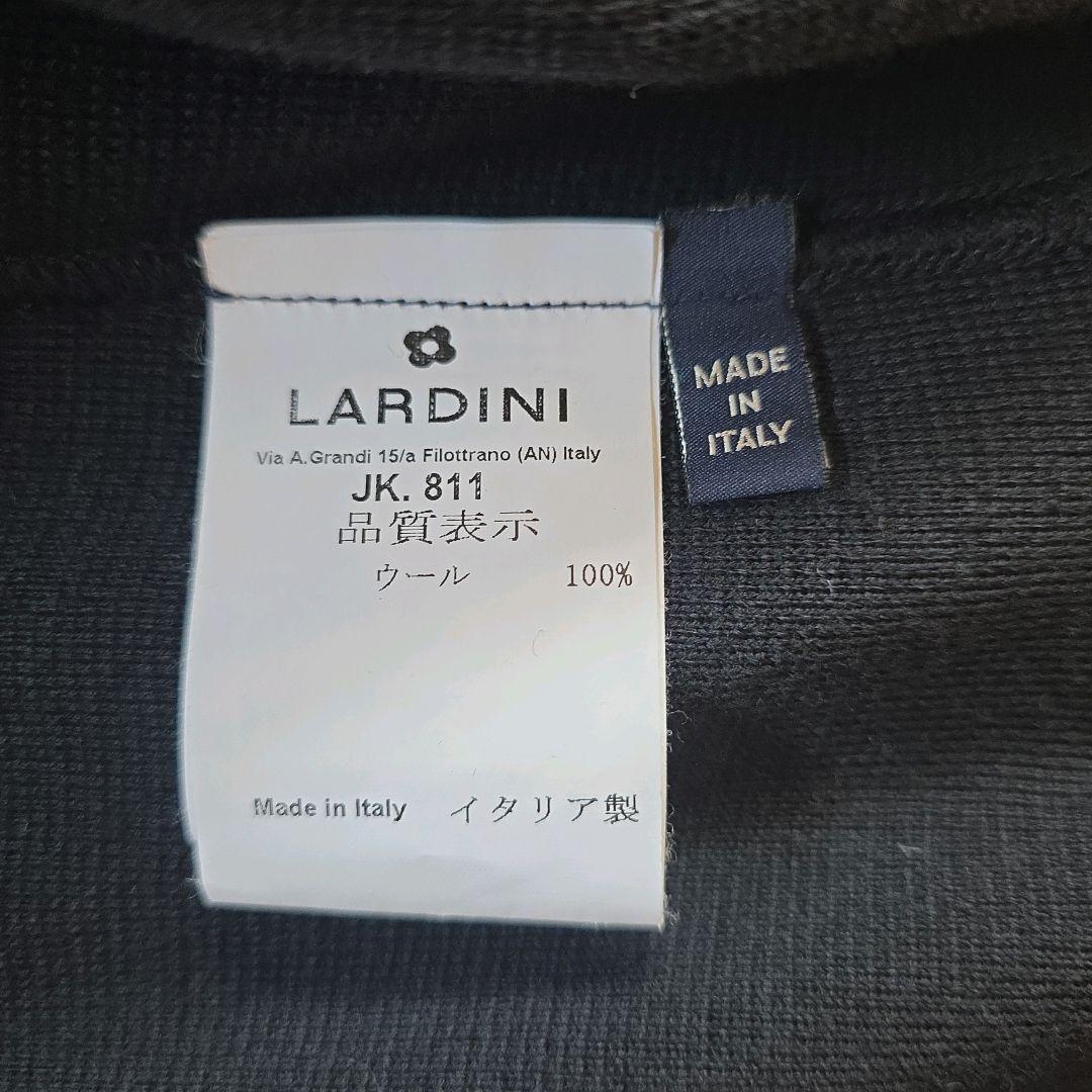 LARDINI ラルディーニ ニットジャケット XL ブラック サイドベンツ