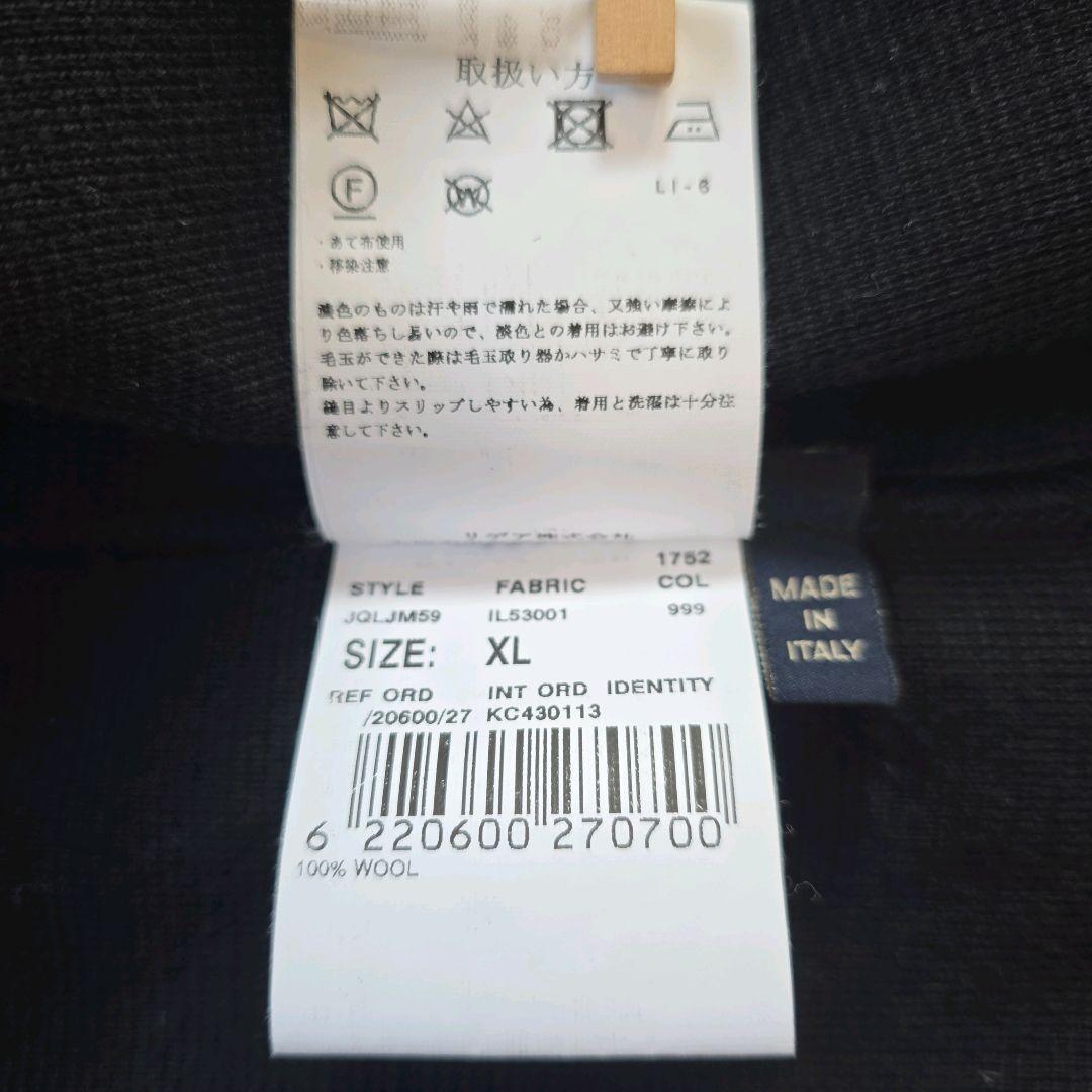 LARDINI ラルディーニ ニットジャケット XL ブラック サイドベンツ