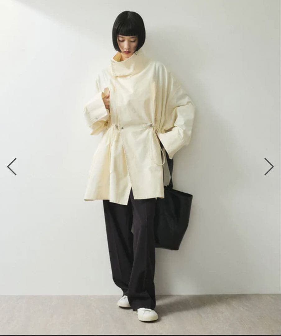 ADAM ET ROPÉ 【WEB限定】スタンドカラーハーフモッズコート